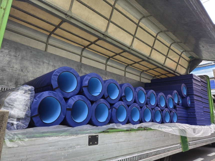 야구장 안전매트 기둥보호대 <br> (인천 계양경기장)