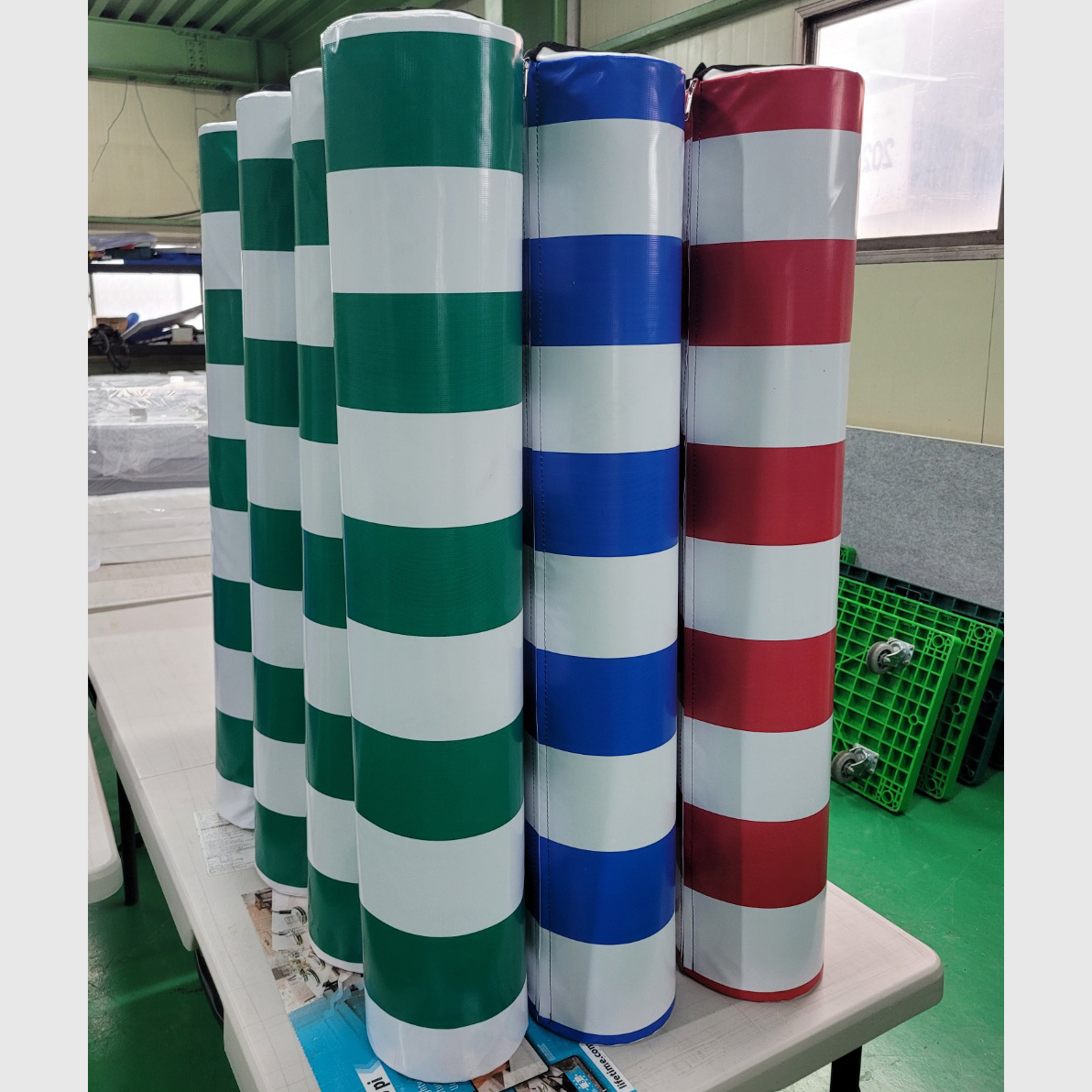 안전무늬 경고무늬 기둥보호대 (원형/사각)