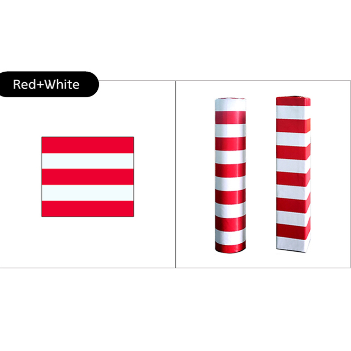 경고무늬 안전무늬 포스트 기둥보호대 (빨+흰)