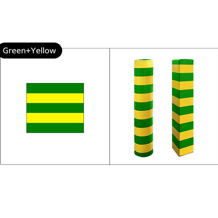 경고무늬 안전무늬 포스트 기둥보호대 (초+노)