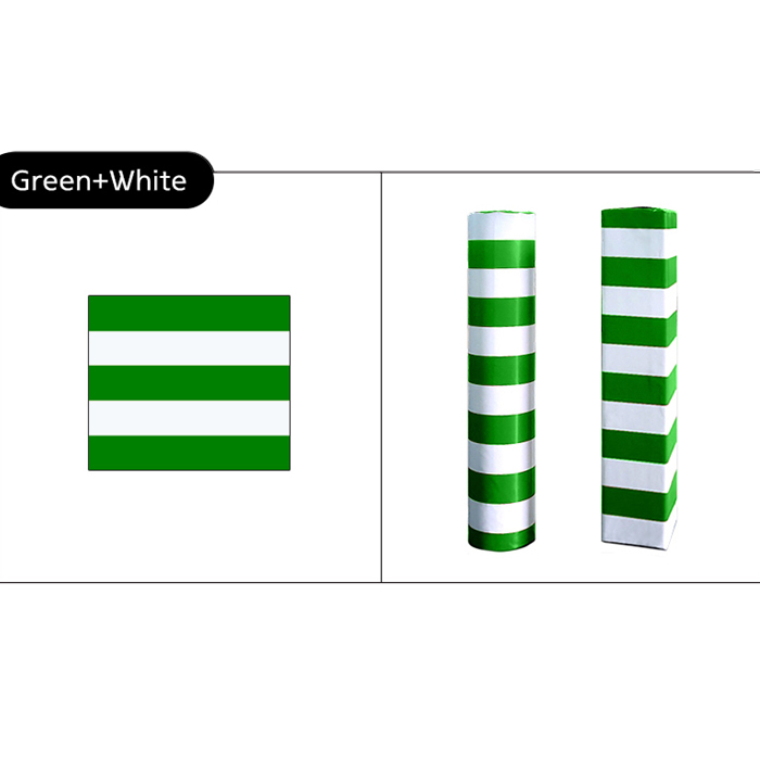 경고무늬 안전무늬 포스트 기둥보호대 (초+흰)